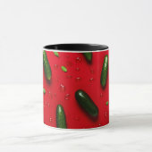 Funny Vegetarian Cool Green Fresh Cucumber Tasse (Zentrum)