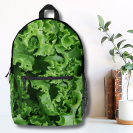 Funny Vegetarian Green Lettuce Gemüse Küche Bedruckter Rucksack