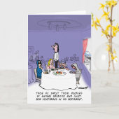 Funny Vegetarian oder Vegan Restaurant Grußkarte Karte (Gelbe Blume)