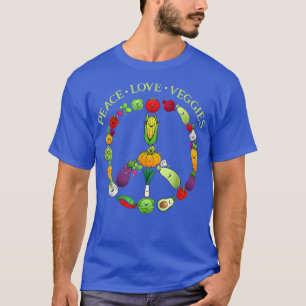 Funny Vegetarian Peace Liebe Veggies Vegan Veganis T-Shirt