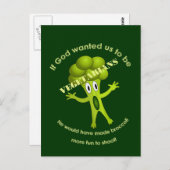 Funny Vegetarian Quote Postcard Postkarte (Vorne/Hinten)