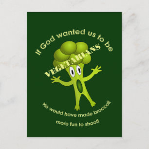 Funny Vegetarian Quote Postcard Postkarte