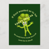 Funny Vegetarian Quote Postcard Postkarte (Vorderseite)