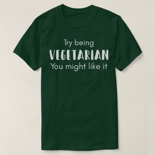 Funny Vegetarian Quote T Shirt für Pro Animal Righ (Design vorne)