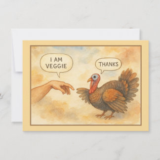 Funny Vegetarian Thanksgiving Karte
