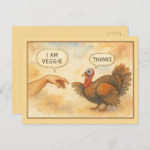Funny Vegetarian Thanksgiving Postkarte (Vorne/Hinten)