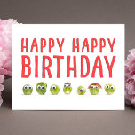 Funny Veggie Birthday Card - Niedliches Sprout Des Karte<br><div class="desc">Diese lustige Veggie-Geburtstagskarte enthält einen fröhlichen Haufen Brüsseler Sprossen mit googly Augen und fett rotem Text, der "GLÜCKLICH BIRTHTAG" sagt. Es ist eine spielerische und sonderbare Art zu feiern - perfekt für Veggie-Liebhaber, Pflanze-Freunde oder alle, die gerne lachen. Im Innern finden Sie eine freundliche, editierbare Nachricht und eine kleine Veggie-Reihe...</div>