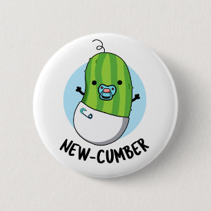 Funny Veggie Cucumber Pun Button