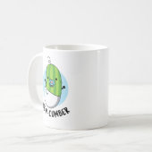 Funny Veggie Cucumber Pun Kaffeetasse (Vorderseite Links)