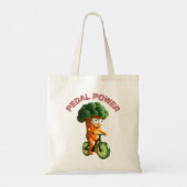 Funny Veggie Rider Design Toag Tragetasche (Rückseite)