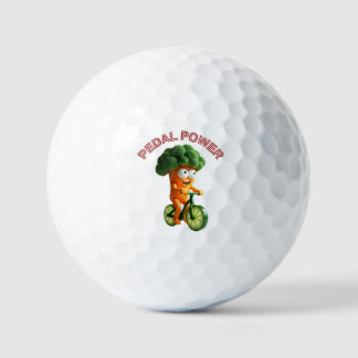 Funny Veggie Rider Golfball