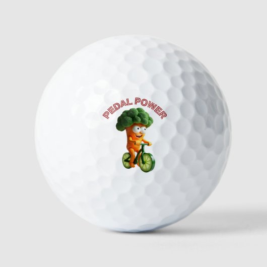 Funny Veggie Rider Golfball (Vorderseite)