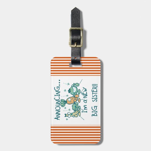 Funny Veggies New Big Sister Gepäckanhänger (Vorderseite vertikal)