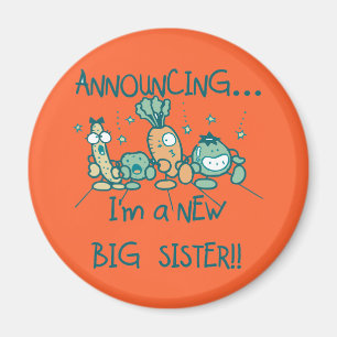 Funny Veggies New Big Sister Magnet