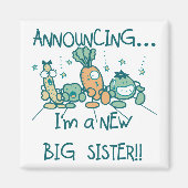 Funny Veggies New Big Sister Magnet (Vorne)
