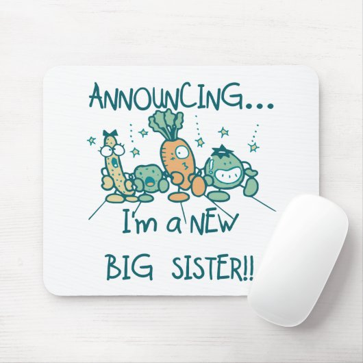 Funny Veggies New Big Sister Mousepad (Mit Mouse)