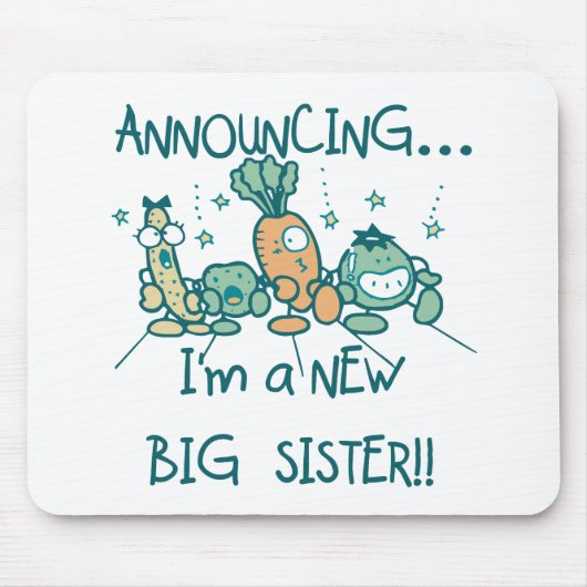 Funny Veggies New Big Sister Mousepad (Vorne)