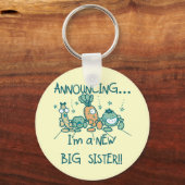 Funny Veggies New Big Sister Schlüsselanhänger (Vorderseite)