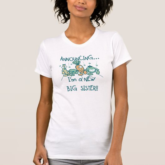 Funny Veggies New Big Sister T-Shirt (Vorderseite)