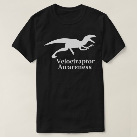 Funny Velociraper Awareness Day T-Shirt (Design vorne)