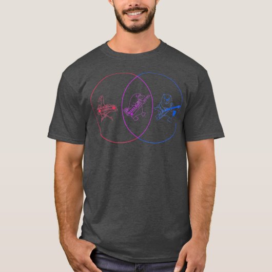 Funny Venndiagramm schöne Ente seltene Platypus ni T-Shirt (Vorderseite)