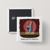 Funny Ventriloquism für Anfänger Card oder Geschen Button (Vorne & Hinten)