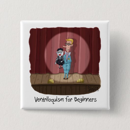 Funny Ventriloquism für Anfänger Card oder Geschen Button (Vorderseite)