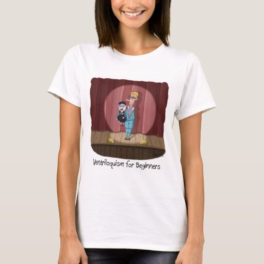 Funny Ventriloquism für Anfänger Card oder Geschen T-Shirt (Vorderseite)