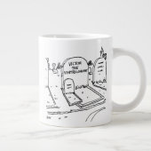 Funny Ventriloquism Gag. Ventriloquist Jumbo-Tasse (Rechts)