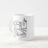 Funny Ventriloquism Gag. Ventriloquist Kaffeetasse (Vorderseite Links)