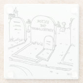 Funny Ventriloquist Joke on Ventriloquism Glasuntersetzer (Rückseite)