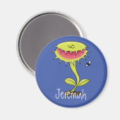 Funny Venus Fliegenfalle Cartoon Illustration Magnet (Vorderseite/Rückseite)