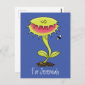 Funny Venus Fliegenfalle Cartoon Illustration Postkarte (Vorne/Hinten)