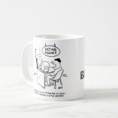 Funny Verabred Agency Cartoon auf Kaffeetasse (Vorderseite Links)