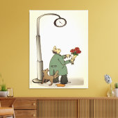 Funny "Verabredet" Stretched Canvas Print Leinwanddruck (Insitu (Wohnzimmer))