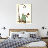 Funny "Verabredet" Stretched Canvas Print Leinwanddruck (Insitu (Schlafzimmer))