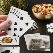 Funny verängstigt Kitten Face Cat Meme Spielkarten (In Situ)