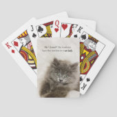 Funny verängstigt Kitten Face Cat Meme Spielkarten (Rückseite)
