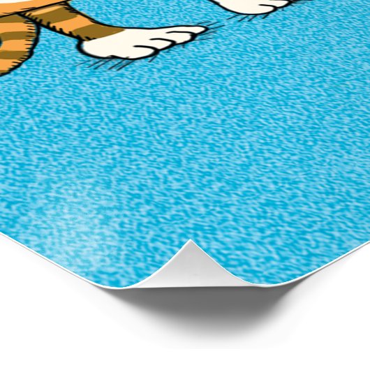 Funny vergessene Cat Poster (Ecke)