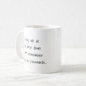Funny vergessene Passwortziffer - Benutzerdefinier Kaffeetasse (Vorderseite Links)