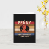Funny Vergiss nie Penny Coin 1 Cent Retro Style _ Karte (Gelbe Blume)