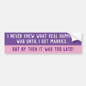Funny Verheiratet Life Quotation Autoaufkleber (Vorne)