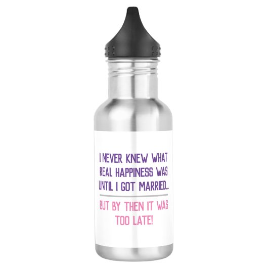 Funny Verheiratet Life Quotation Edelstahlflasche (Links)