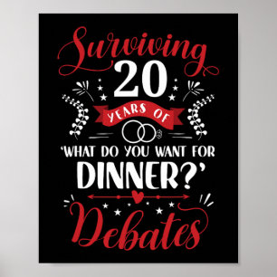 Funny Verheirateten Paare oder ihr 20. Hochzeit An Poster