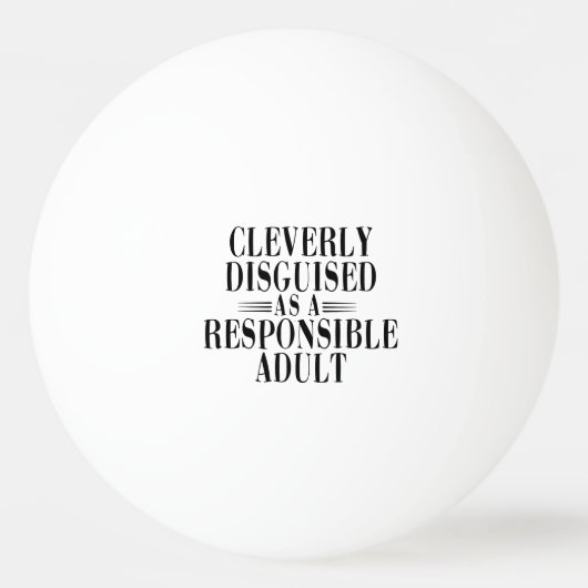 Funny verkleidet als verantwortlicher Erwachsener Tischtennisball (Vorderseite)