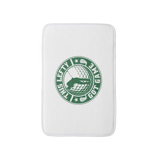 Funny Verlassen Handgolfer Badematte (Vorderseite Vertikal)