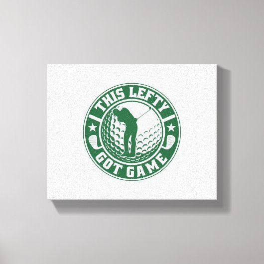 Funny Verlassen Handgolfer Leinwanddruck (Vorderseite)