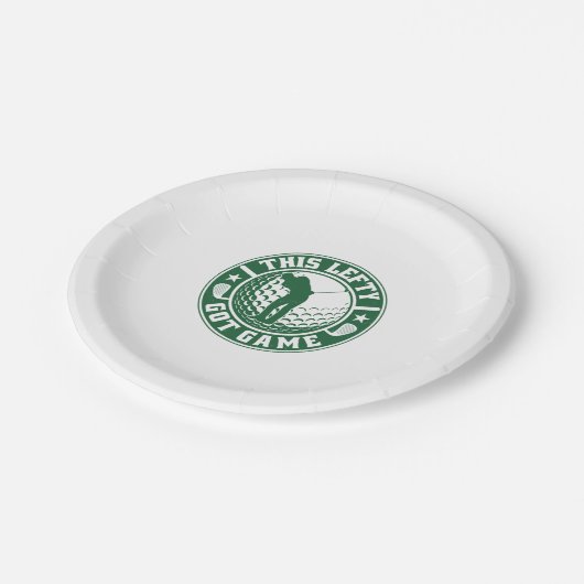 Funny Verlassen Handgolfer Pappteller (Schrägansicht)