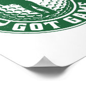 Funny Verlassen Handgolfer Poster (Ecke)