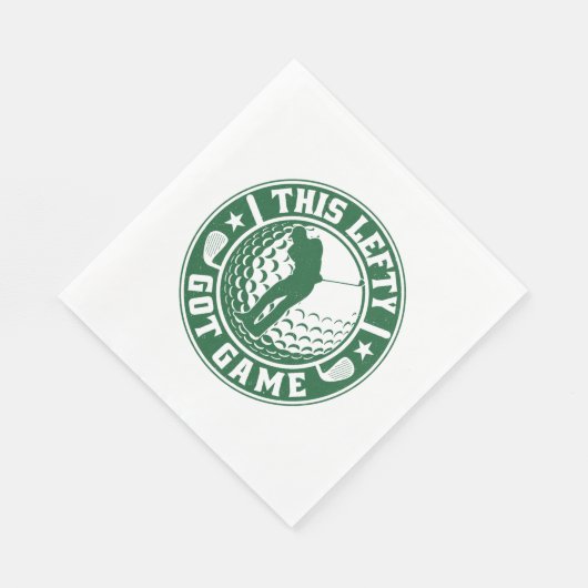 Funny Verlassen Handgolfer Serviette (Ecke)